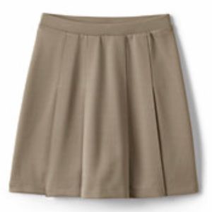 Lands End Uniform Ponte Pleat Skirt
